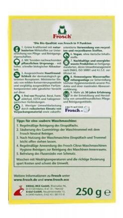 Frosch Waschmaschinen Hygiene-Reiniger Citrus -Lebensmittelgeschäft 4501011998 4001499939891 03.jpg