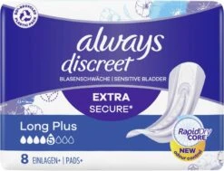 Always® Always Discreet Inkontinenz-Einlagen Long Plus