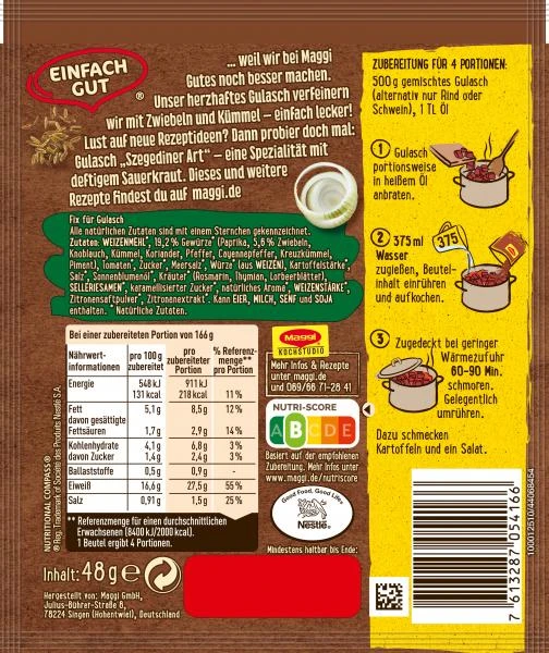 Maggi Fix Für Gulasch 2 Maggi Fix Für Gulasch – Bild 2