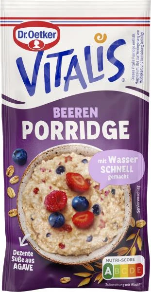 Dr. Oetker Vitalis Porridge Beeren 1 Dr. Oetker Vitalis Porridge Beeren