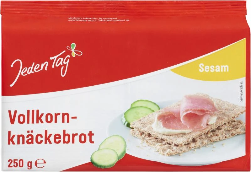 Jeden Tag Vollkorn-Knäckebrot Sesam 1 Jeden Tag Vollkorn-Knäckebrot Sesam